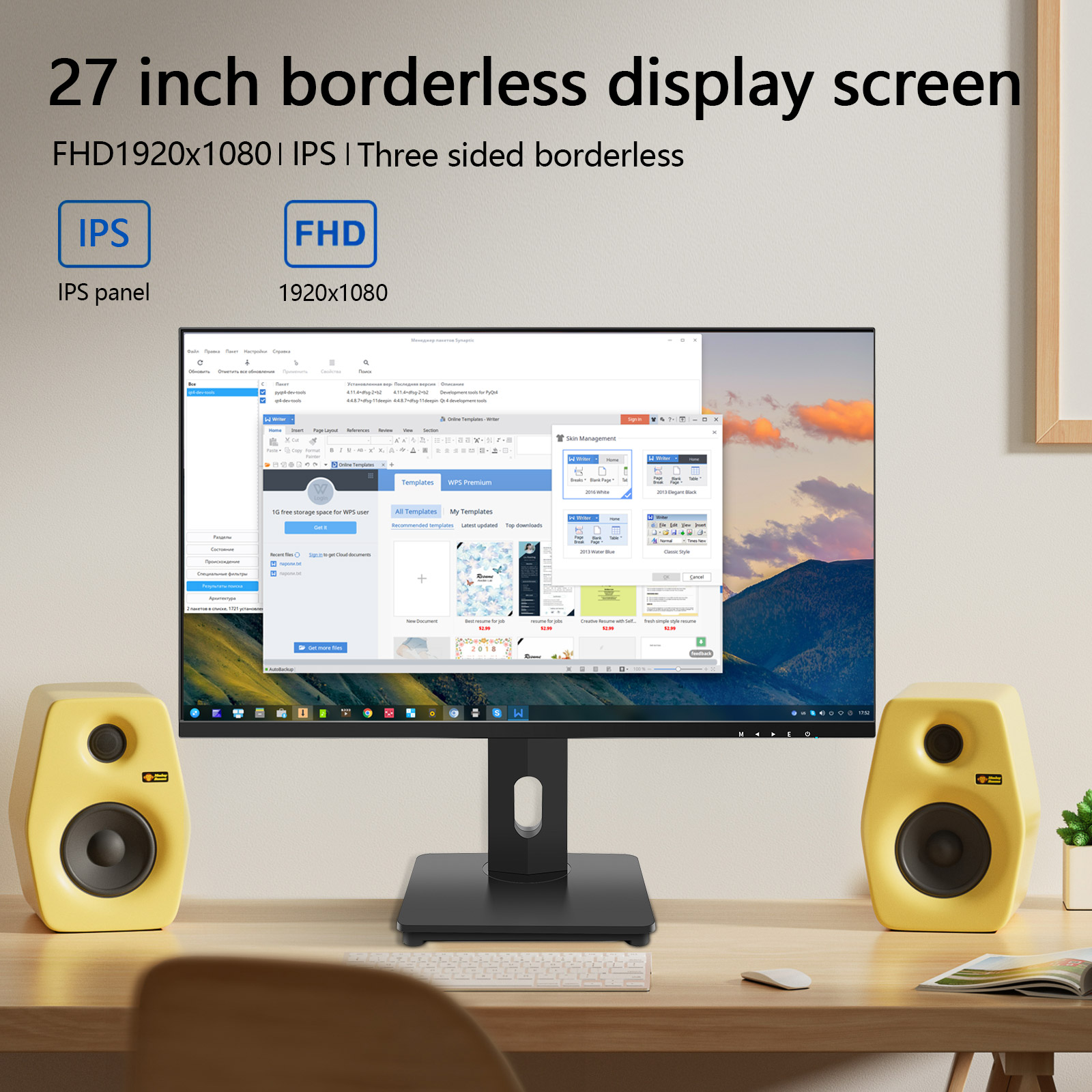 New Design PC 27 Inch Monitor LCD Screen Desktop 1K 2K Monitor 75HZ 165Hz 144Hz Gaming 2k monitor