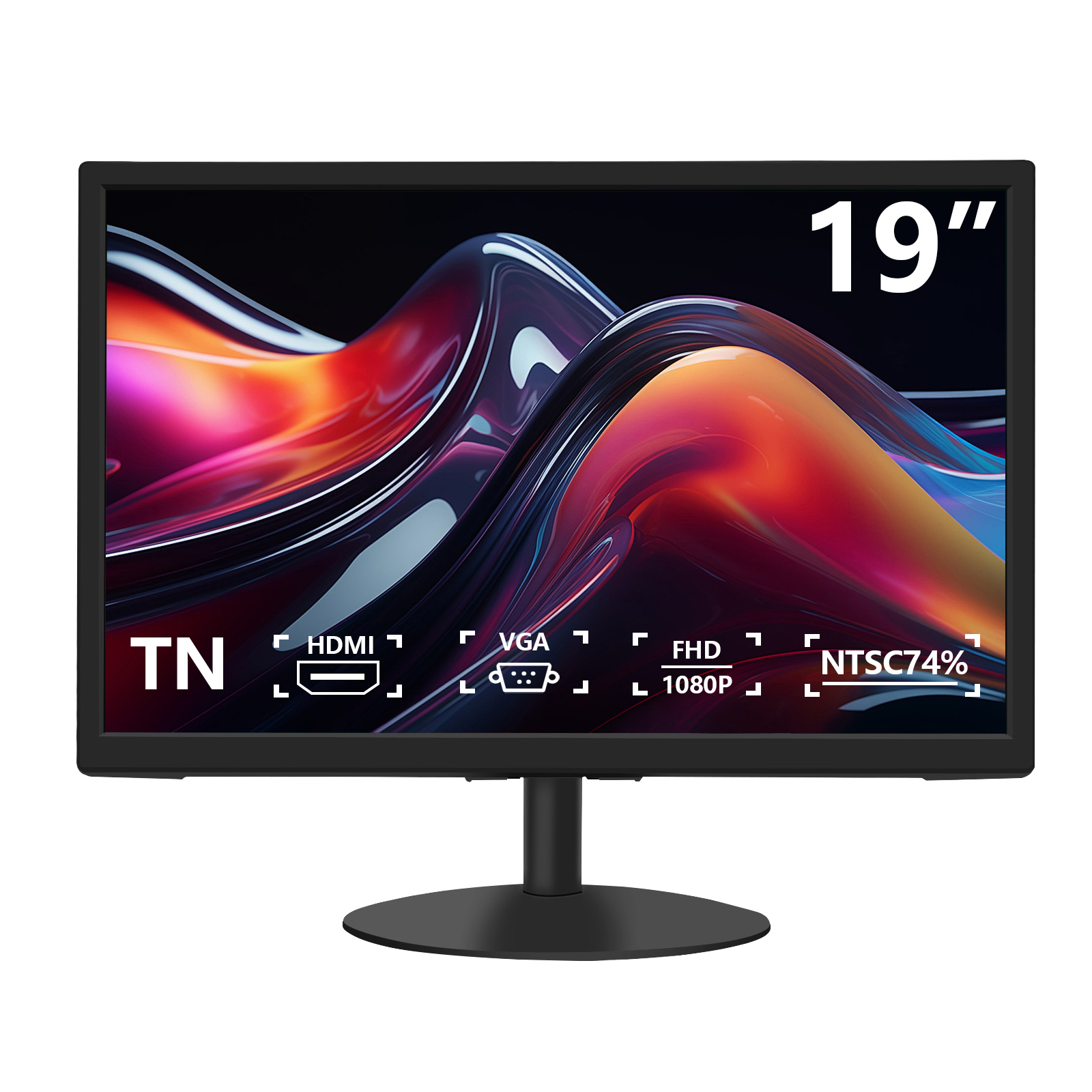 Hot Selling Office Computer Monitor 19-23.6 inch 75Hz High Refresh Rate TN Black Monitor Desktop PC Monitor