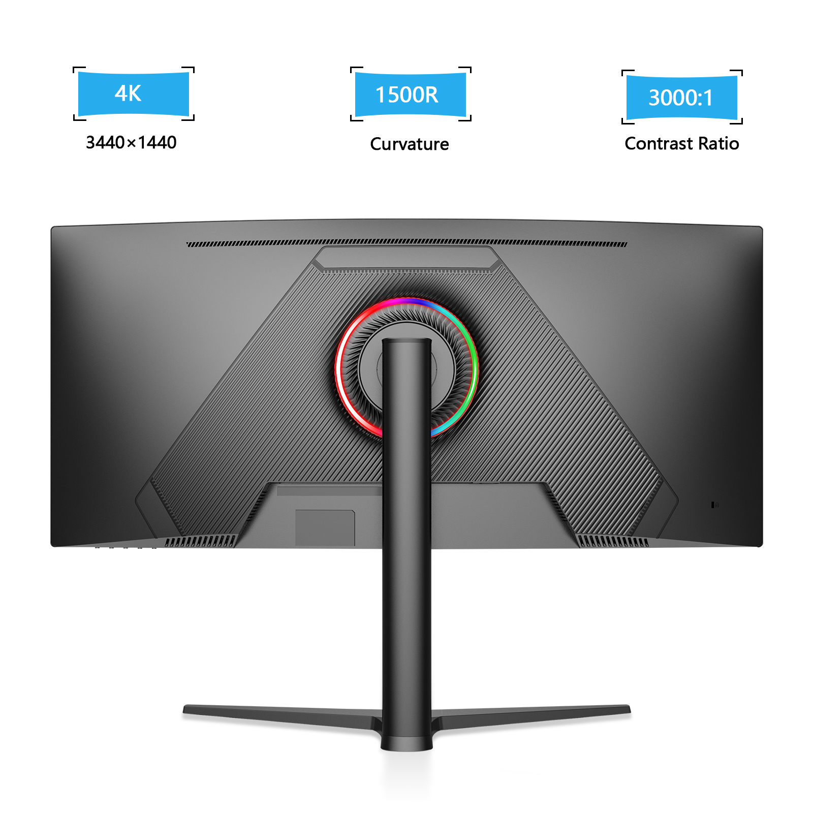 New Curved Monitor 34 Inch Frameless 4K 144Hz 3440*1440P VA big Screen Lcd gaming Monitors