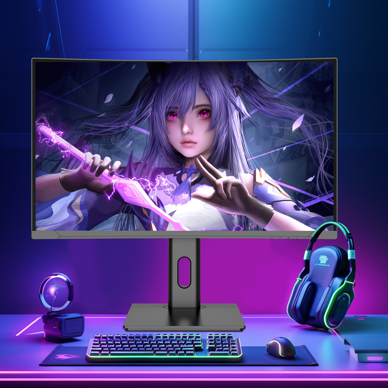  27 inch 1K 2K borderless esports curved display