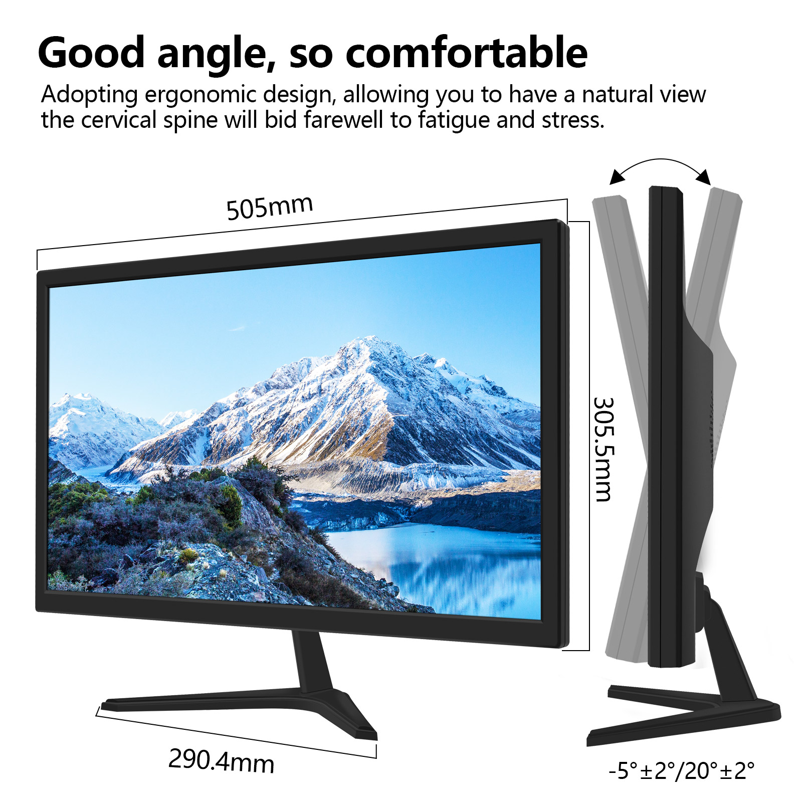 Wucaihong factory selling 17-21.5 inch 75Hz Tn panel office computer monitor
