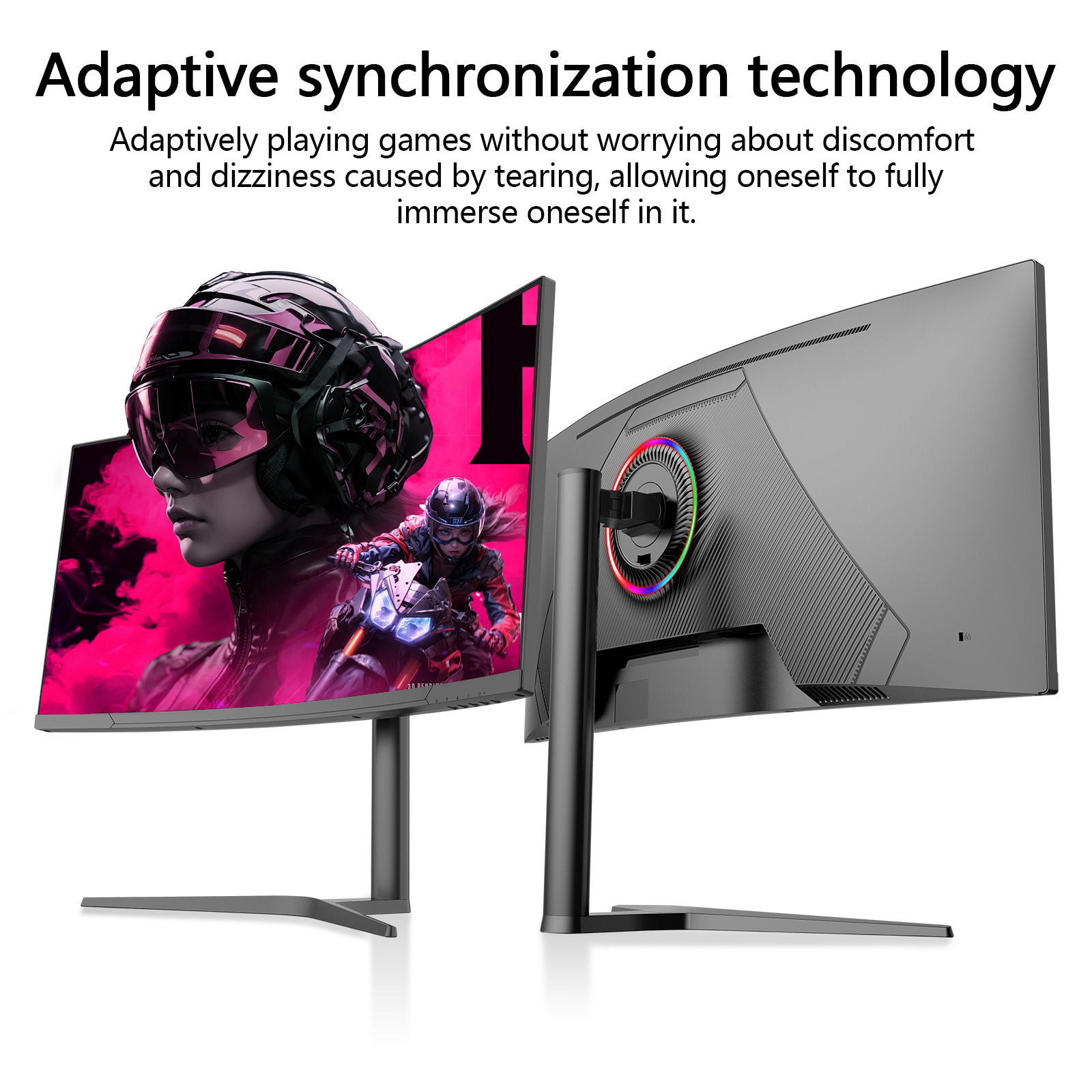New Curved Monitor 34 Inch Frameless 4K 144Hz 3440*1440P VA big Screen Lcd gaming Monitors