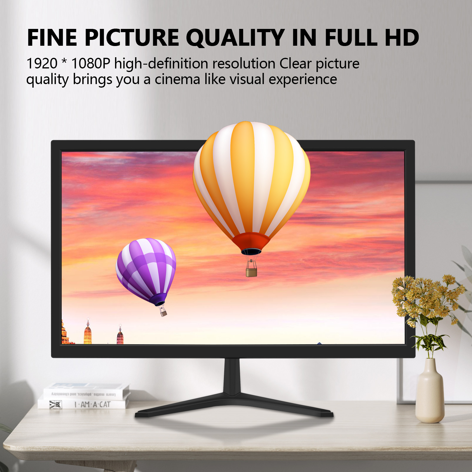 Wucaihong factory selling 17-21.5 inch 75Hz Tn panel office computer monitor