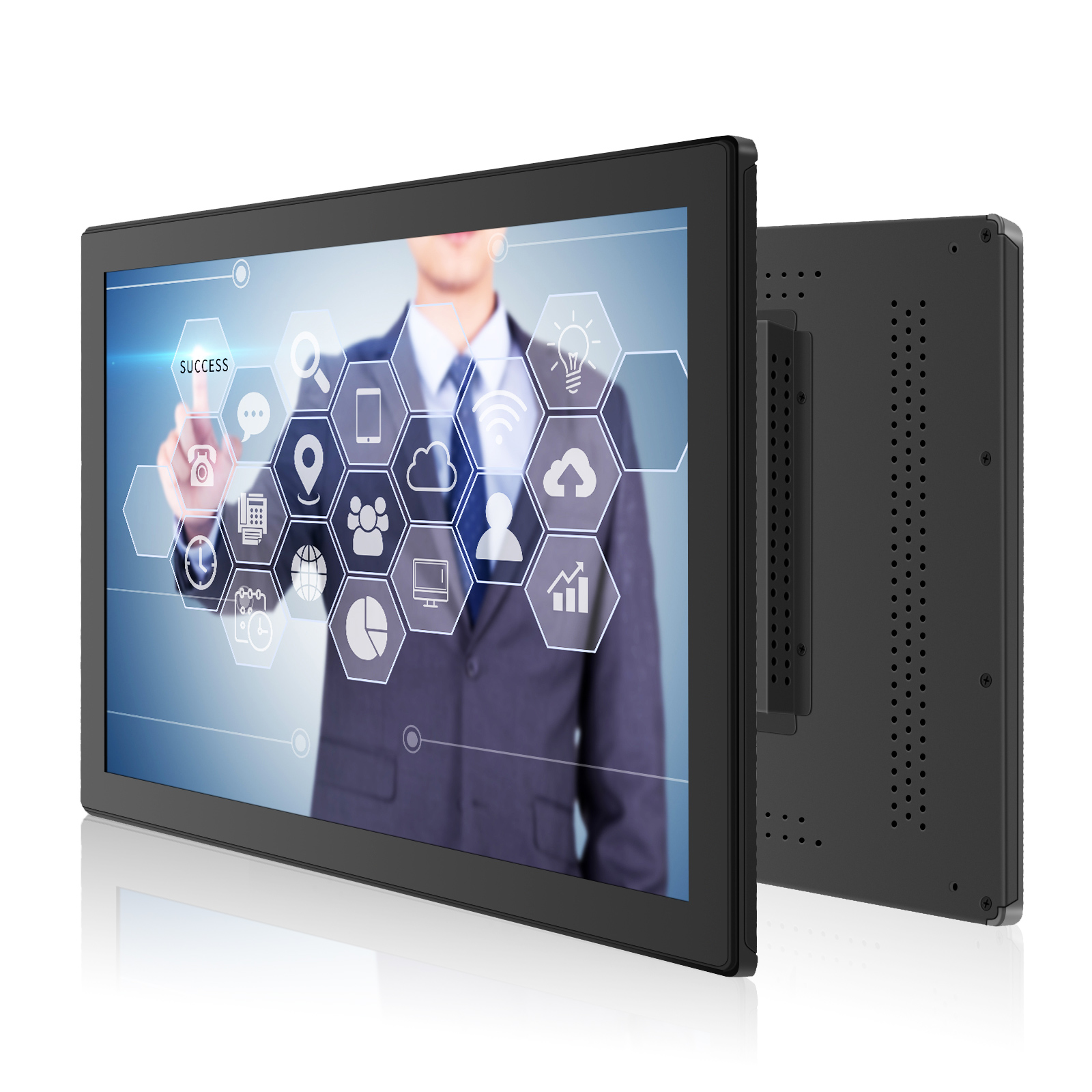 18.5 21.5-inch metal case industrial ip65 waterproof display multi-touch touch embedded panel pc