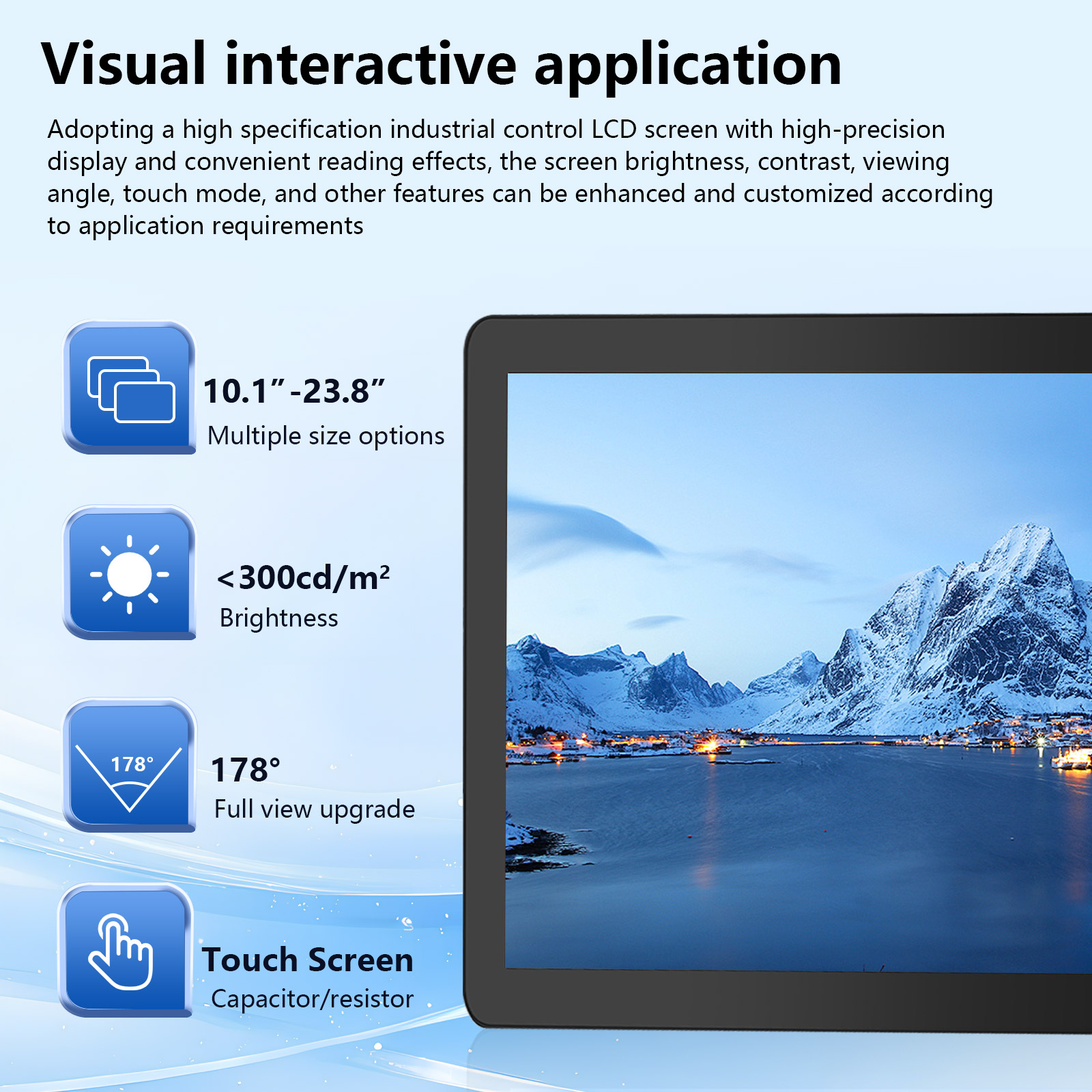 21.5-inch 1080P flat industrial capacitive touch all-in-one machine monitor